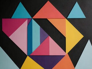 minimalist wallpaper with simple geometric shapes, arranged harmoniously.