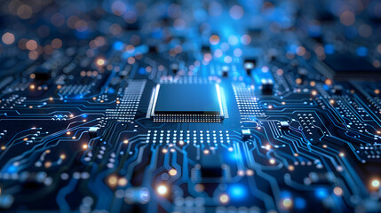 Blue modern technology information material