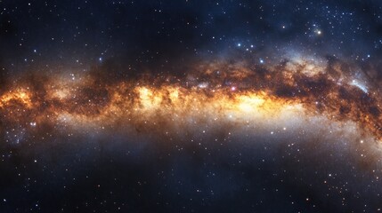 Fototapeta premium The deep, endless sky with dark tones representing the vastness of space, barely visible stars adding depth to the cosmic view.