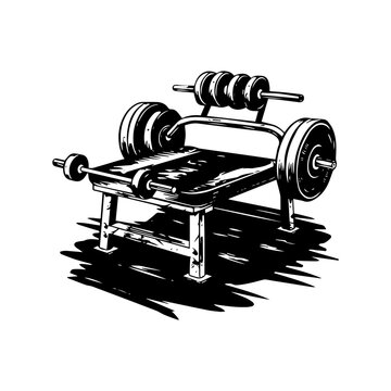 recommend clip art: simple gym equipment line art