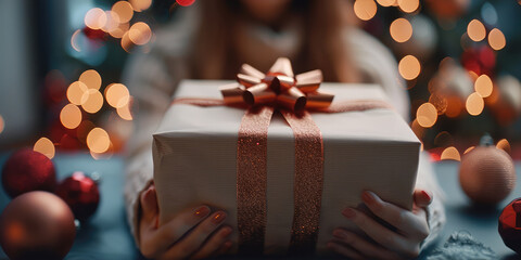 A surprise gift gift holiday, creating a festive vibe.