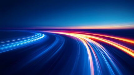 Digital technology Blue tunnel light poster background