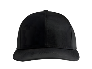 Snap Back Hat Mockup in Black, Baseball Cap Isolated on White Background