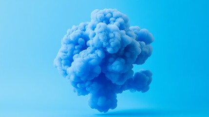 Fototapeta premium Blue jelly-like blob resembling jelly; use cool, vibrant color palette 