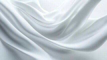 Obraz premium 3d abstract white wavy smooth background