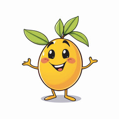 Fruits funny mango cartoon 3d style design