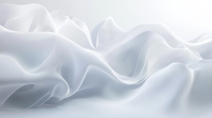 Obraz premium 3d abstract white wavy smooth background