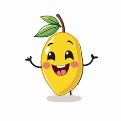 Fruits funny mango cartoon 3d style design