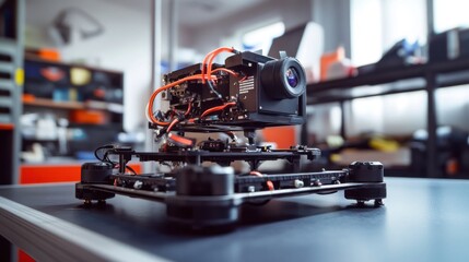 Fototapeta premium Robotic sensors collecting real-time data to guide autonomous robots through complex tasks