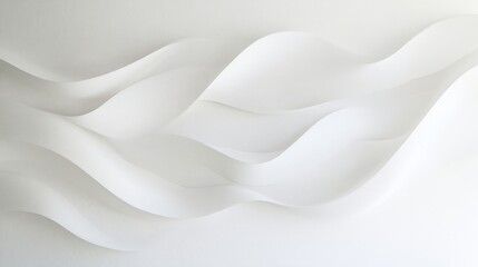 Obraz premium 3d abstract white wavy smooth background