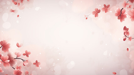 Fototapeta premium Vintage foliage background, abstract beige blank with floral ornament