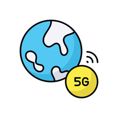 5g Globe vector icon
