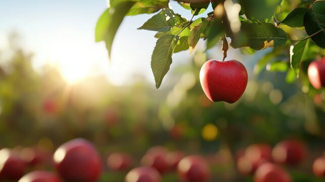 Explore the impact of gravity on a suspended apple in midair