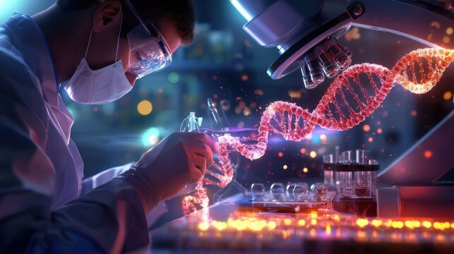 Scientists conduct advanced genome sequencing in high-tech lab