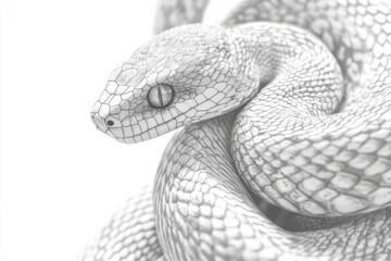 Fototapeta premium Minimalistic snake design for art and decor