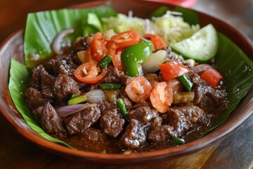 Fototapeta premium Beef Papaitan or Papaitang Baka is a variation of Pinapaitan using cow organs