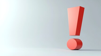 A large, 3D exclamation point stands out against a red background.