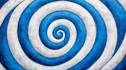 Spiral in blue and white against grey; use neutral palette 