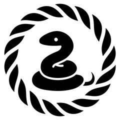 2025年巳年の年賀状素材（しめ飾りと蛇）