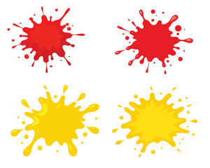 splash, vector illustration for your design and graphic style with color yellow and red 