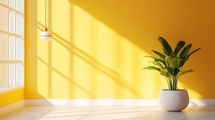 Solid apricot yellow background with a light, clean finish