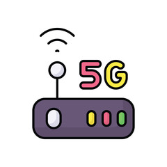 5g Wifi Modem vector icon