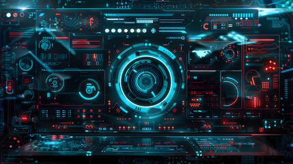 Hud futuristic element. Hi-tech user interface, 3d navigation panel. Abstract virtual technology. Vector illustration