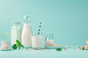 Various milk-based drinks with natural sweeteners