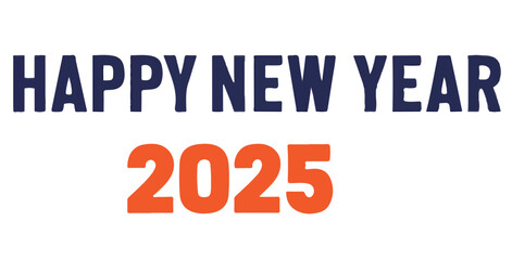 Happy New Year 2025 Celebration Vector on a white background 