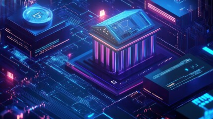 Fototapeta premium Cryptocurrency and Traditional Finance