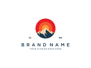 mountain logo design concept vector template