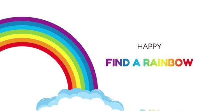 find a rainbow day motion video, ideal for find a rainbow day celebration