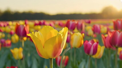gardens seasonal events tulip festivals springtime holland gardening bright romantic fresh grass flowerbed agriculture landscape background coloured park closeup mauve violet bud summer