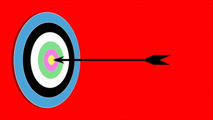 Business icon animation, Business Goal and Target concept, Target and arrow icon. arrow business icon.