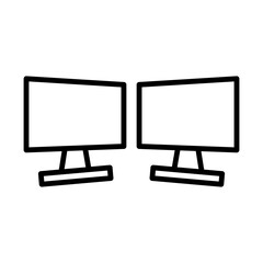 Dual Monitors line icon