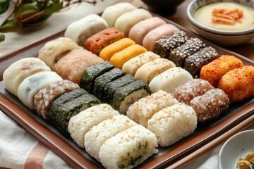 diverse traditional Korean rice cakes