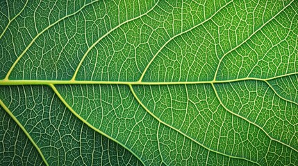 Obraz premium Close-up of green leaf texture showing