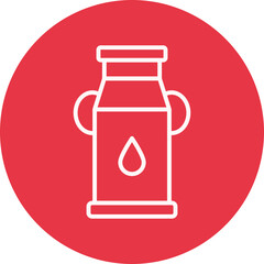 Milk Pail line circle icon