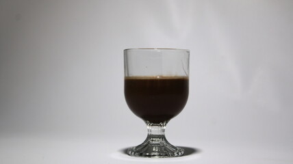 glass of beer on a white background