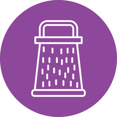 Cheese Grater line circle icon
