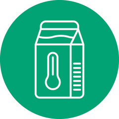 Pasteurized Milk line circle icon