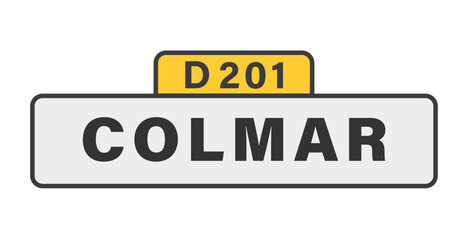 COLMAR panneau entrée d'agglomération, (symbolique)