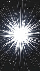 Fototapeta premium Radiant energy explosion with dynamic lines against a dark background Vertical Mobile Wallpaper
