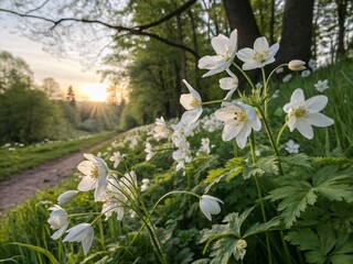 Captivating Candid Photography of Delicate White Flowers in Natural Settings, Perfect for Nature Lovers and Floral Enthusiasts Seeking Serenity and Beauty in Their Collection