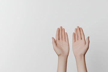 Open hands symbolizing balance and openness, conveying sense of peace