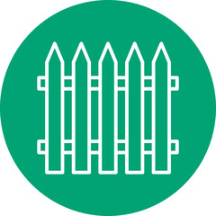 Western Fence line circle icon