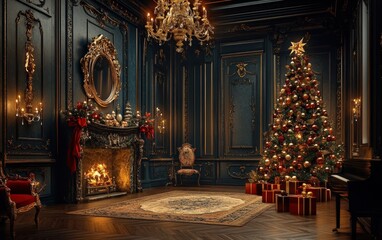 Fototapeta premium high end luxury expensive christmas background 