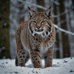 Obraz premium lynx in snow