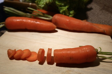 carrots on a board