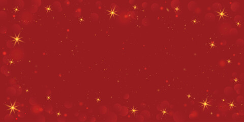 Merry Christmas Red Elegant Background with Shiny Lights. Christmas festive red bokeh background © DesignToonsy